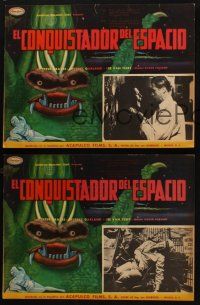 1k469 IT CONQUERED THE WORLD 3 Mexican LCs '56 Roger Corman, AIP, art of wacky monster & sexy girl!