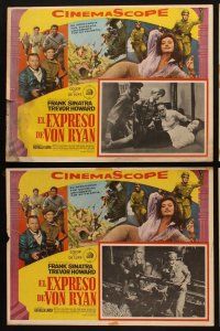 1k429 VON RYAN'S EXPRESS 8 Mexican LCs '65 Frank Sinatra, Trevor Howard, Raffaella Carra, WWII