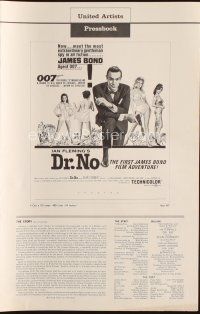 1k193 DR. NO pressbook Sean Connery is the most extraordinary gentleman spy James Bond 007!