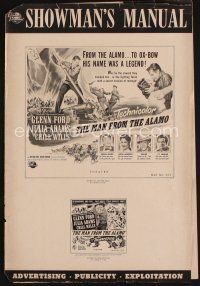 1k227 MAN FROM THE ALAMO pressbook '53 Boetticher, Glenn Ford was the man they called The Coward!