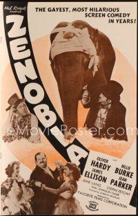1k273 ZENOBIA pressbook R40s Billie Burke, Alice Brady, Oliver Hardy & elephant!