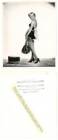 1m371 LINDA CHRISTIAN 8x10 still '52 full-length with feather duster as French maid by Coburn!
