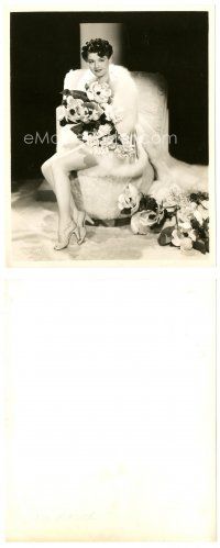 1m478 NIGHT AT EARL CARROLL'S deluxe 8x10 still '40 sexy Rose Hobart holding flowers & showing legs!