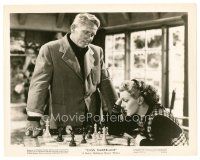 1m093 CASS TIMBERLANE 8x10 still '48 Spencer Tracy watches beautiful Lana Turner play chess!