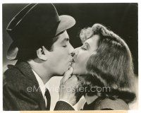1m130 DEVIL & MISS JONES 7.5x9.25 still '41 great close up of Jean Arthur kissing Robert Cummings!