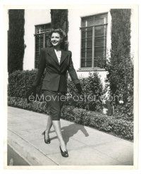 1m326 JULIE BISHOP 8x10 still '40s full-length walking on street by Longworth!