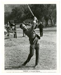 1m426 MARNIE candid 8x10 still '64 Sean Connery tries out his golfing form on the set, Hitchcock!