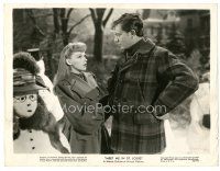 1m434 MEET ME IN ST. LOUIS 8x10 still '44 Judy Garland with Henry H. Daniels Jr. by snowman!