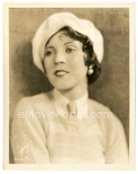 1m496 OLIVE BORDEN 8x10 still '20s head & shoulders portrait of the actress in cool hat by Autrey!