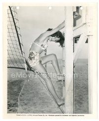 1m520 PEGGY RYAN 8x10 key book still '46 in sexy suit climbing ladder to ref a volleyball game!