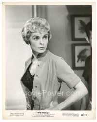 1m537 PSYCHO 8x10 still '60 close up of sexy Janet Leigh with her shirt unbuttoned!