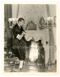 1m549 RANDOLPH SCOTT 8x10 still '30s the bachelor star smoking pipe by his elaborate fireplace!