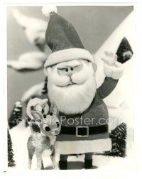 1m577 RUDOLPH THE RED-NOSED REINDEER TV 7x9 still R83 close up of Santa & little Rudolph!