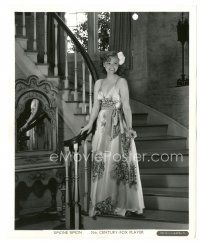1m616 SIMONE SIMON 8x10 key book still '37 in sexy evening gown with carnations in her hair!