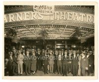 1m721 WARNERS' THEATRE 8x10 still '25 crowd outside theater showing Monte Blue's The Limited Mail!