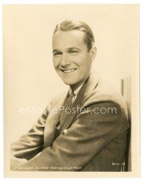 1m731 WILLIAM HAINES 8x10 still '30s great head & shoulders smiling portrait wearing suit & tie!