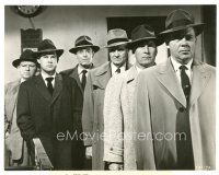 1m742 WRONG MAN 7.5x9.25 still '57 Henry Fonda standing with detectives, Alfred Hitchcock!