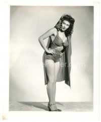 1m747 YVONNE DE CARLO 8x10 still '41 full-length in sexy suit with cape from Harvard Here I Come!