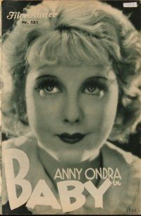 1p113 BABY Austrian program '33 great different images of sexy blonde Anny Ondra!