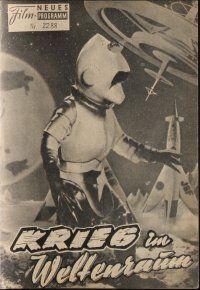 1p539 BATTLE IN OUTER SPACE Austrian program '61 Uchu Daisenso, wonderful different sci-fi images!