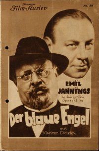 1p114 BLUE ANGEL Austrian program '30 Josef von Sternberg, Jannings, Marlene Dietrich, different!
