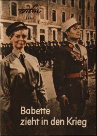 1p737 BABETTE GOES TO WAR East German program '63 different images of sexy Brigitte Bardot!