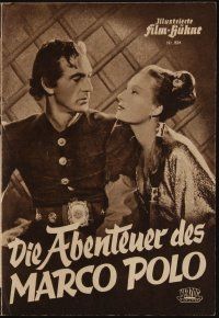 1p159 ADVENTURES OF MARCO POLO German program '50 Gary Cooper, Basil Rathbone, different images!