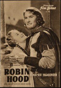 1p160 ADVENTURES OF ROBIN HOOD German program '50 Errol Flynn, Olivia De Havilland, different!