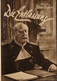 1p079 BISMARCK'S DISMISSAL German program '42 Emil Jannings as Otto von Bismarck, Die Entlassung!