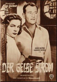 1p187 BLOOD ALLEY German program '56 John Wayne, Lauren Bacall, William Wellman, different images!