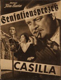 1p067 SENSATIONSPROZESS CASILLA German program '39 German in America falsely accused & acquitted!