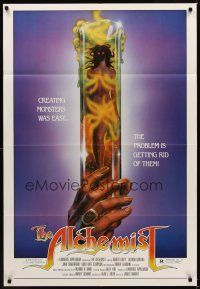 1r030 ALCHEMIST 1sh '85 directed by Charles Band, sexy monster in a test tube art!