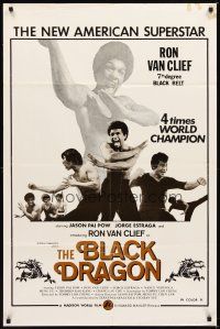 1r121 BLACK DRAGON 1sh '74 Ron Von Clief, 7th degree Black Belt, martial arts action!