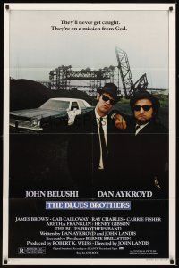 1r135 BLUES BROTHERS 1sh '80 John Belushi & Dan Aykroyd are on a mission from God!