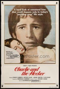 1r186 CHARLIE & THE HOOKER 1sh '77 Curro Summers, a hard look at unnatural love!
