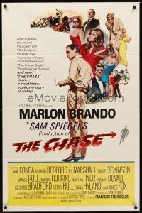 1r188 CHASE 1sh '66 Marlon Brando, Jane Fonda, Robert Redford, directed by Arthur Penn