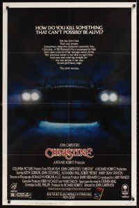 1r196 CHRISTINE 1sh '83 written by Stephen King, directed by John Carpenter, creepy car image!