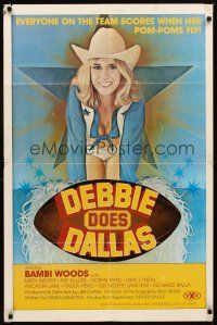 1r243 DEBBIE DOES DALLAS 1sh '78 Bambi Woods, the hottest film of the decade!