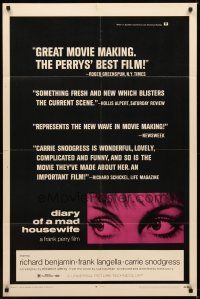 1r259 DIARY OF A MAD HOUSEWIFE 1sh '70 Frank Perry, super close up of Carrie Snodgress' eyes!