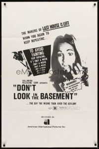 1r270 DON'T LOOK IN THE BASEMENT 1sh '73 the day the insane took over the asylum!