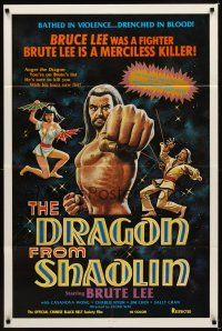 1r278 DRAGON FROM SHAOLIN 1sh '70s Brute Lee's sure to kill you with his buzz saw fist!