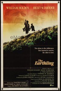 1r287 EARTHLING 1sh '81 William Holden & Ricky Schroder alone in the wilderness!