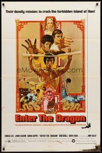 1r305 ENTER THE DRAGON 1sh '73 Bruce Lee classic, the movie that made him a legend!