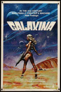 1r378 GALAXINA style A 1sh '80 great sci-fi art of sexy Dorothy Stratten by Robert Tanenbaum!