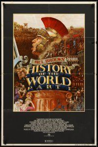 1r450 HISTORY OF THE WORLD PART I 1sh '81 artwork of Roman soldier Mel Brooks by John Alvin!