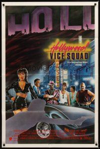 1r451 HOLLYWOOD VICE SQUAD 1sh '86 Leon Isaac Kennedy, It's a long way from Miami!