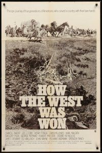 1r464 HOW THE WEST WAS WON style A 1sh R70 John Ford epic,Debbie Reynolds,Greg Peck & all-star cast!