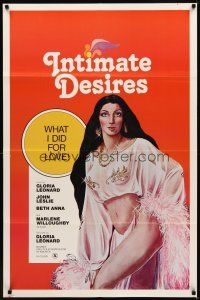 1r484 INTIMATE DESIRES 1sh '78 art of sexy star & director Gloria Leonard!