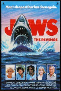 1r497 JAWS: THE REVENGE int'l 1sh '87 great artwork of shark, this time it's personal!