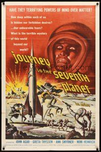1r499 JOURNEY TO THE SEVENTH PLANET 1sh '61 they have terryfing powers of mind over matter!
